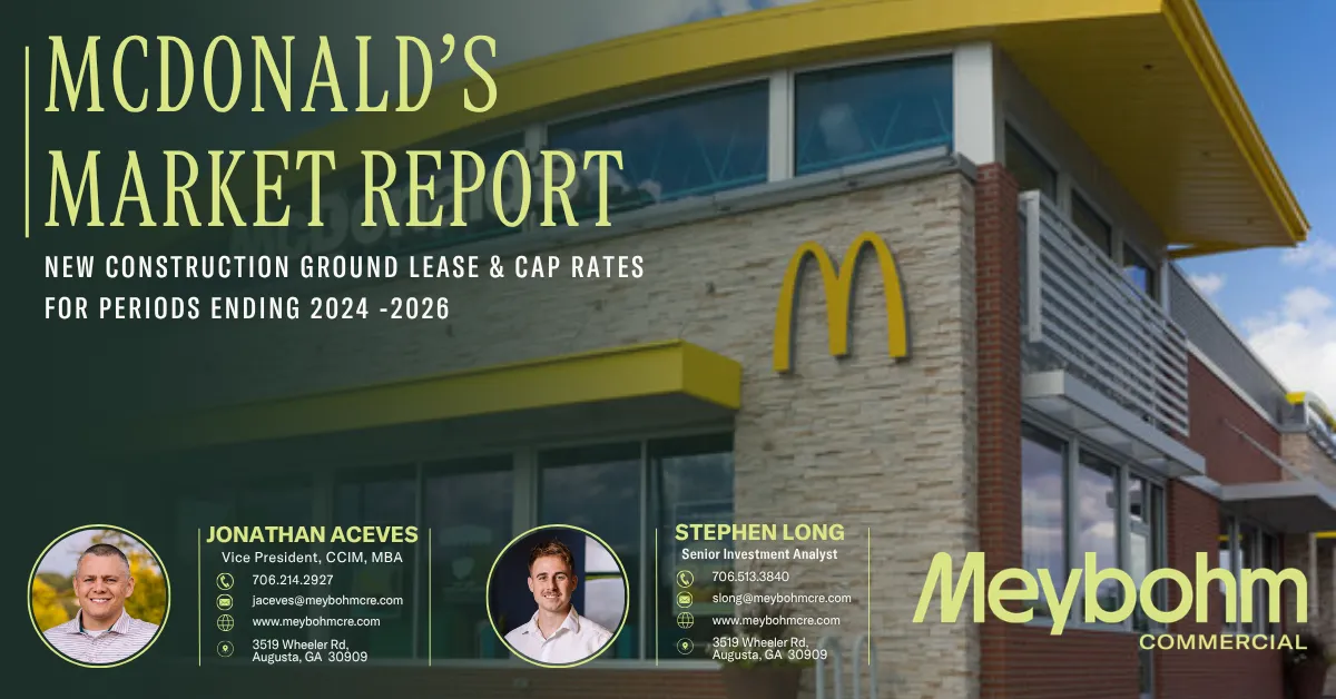 New-construction McDonald’s restaurant used for 2026 ground lease market report
